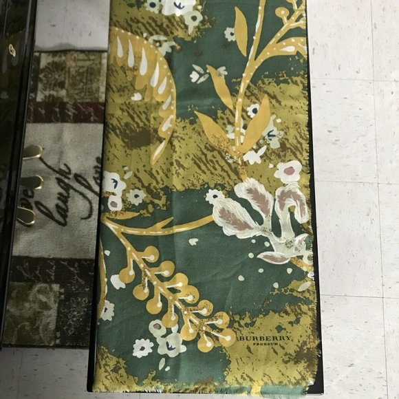 NWT Burberry Prorsum Cashmere Spring Green Scarf - Picture 1 of 9